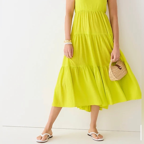J.Crew Bow-back tiered maxi dress in soft gauze - Picture 7 of 15